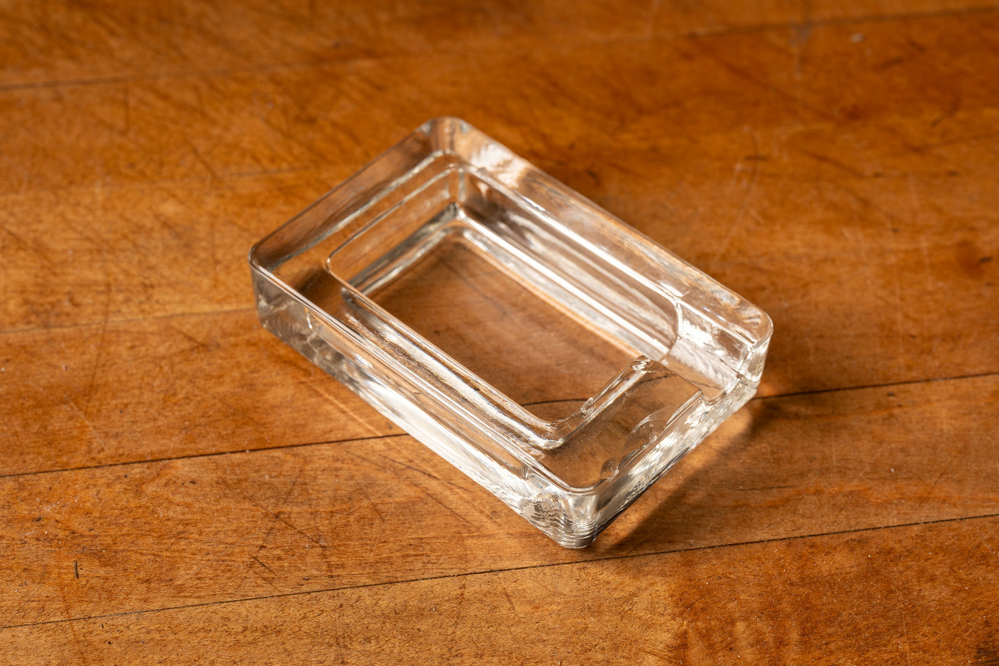 Vintage Modernist Glass Ashtray