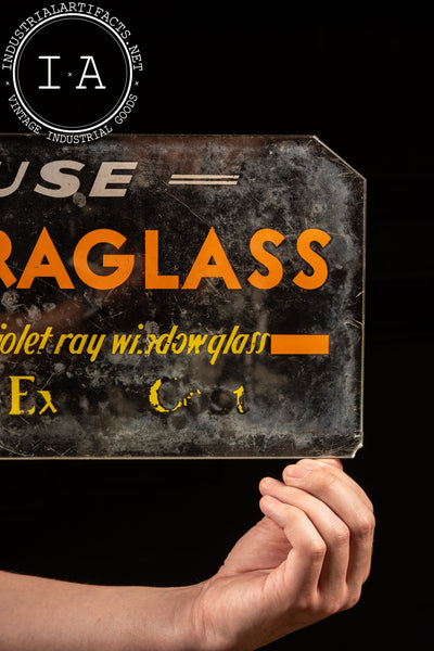 Vintage Lustraglass Advertising Sign