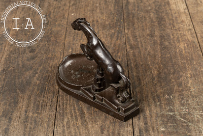 Art Deco Cast Metal Jumping Horse Ashtray
