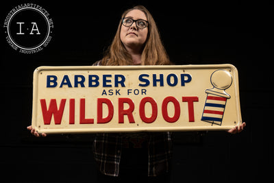 1950's Wildroot Barber Shop Embossed Tin Sign
