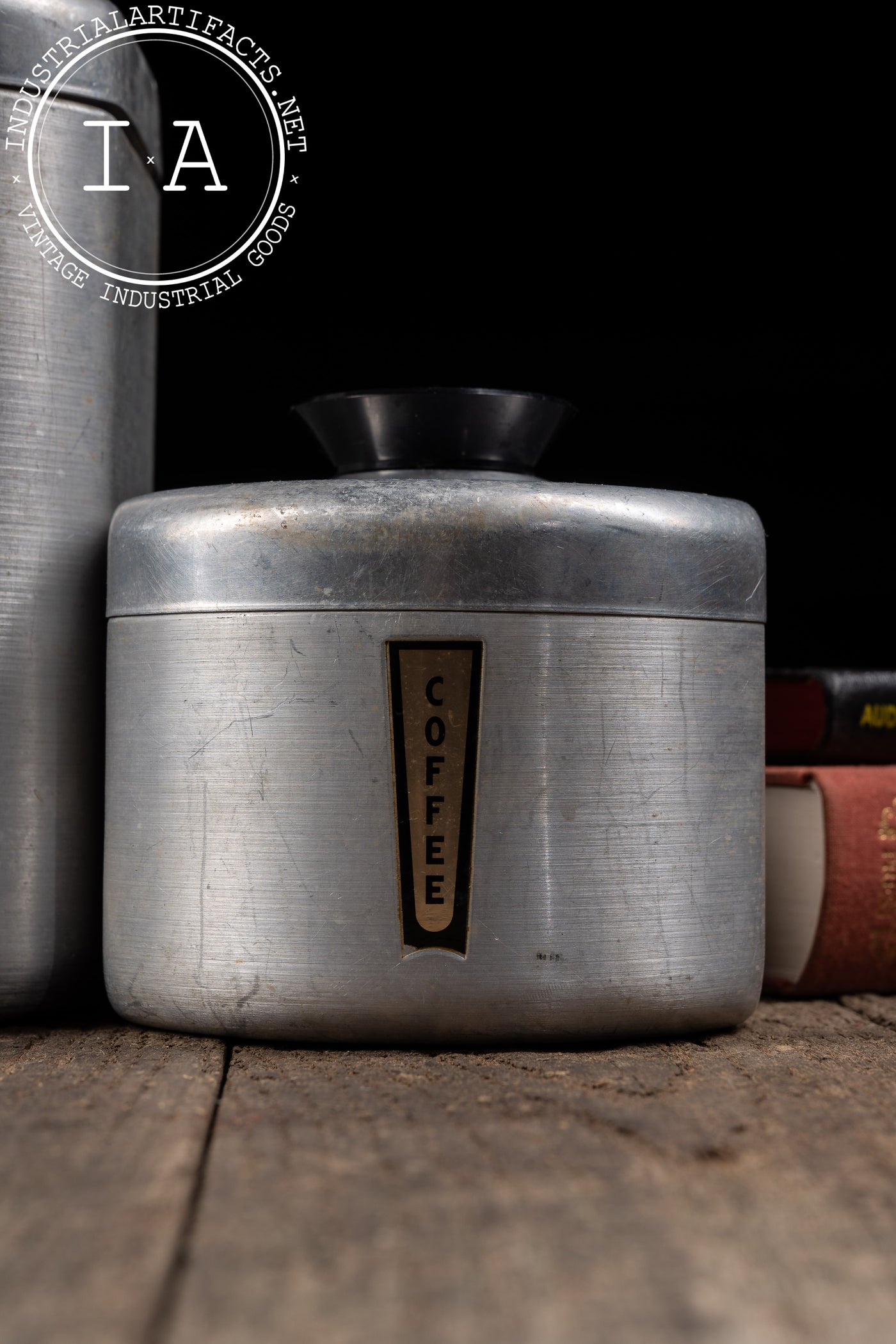Set Of Four Midcentury Aluminum KROMEX Pantry Containers