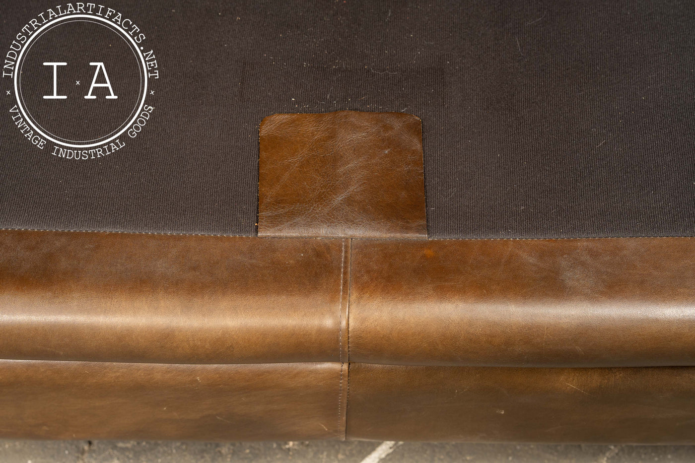Vintage Chesterfield Tufted Leather Sofa with Cushions in Brown