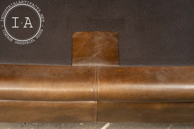 Vintage Chesterfield Tufted Leather Sofa with Cushions in Brown