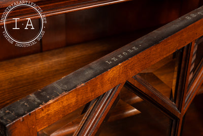 c. 1850 English Mahogany Renaissance Revival Corner Library Cabinet