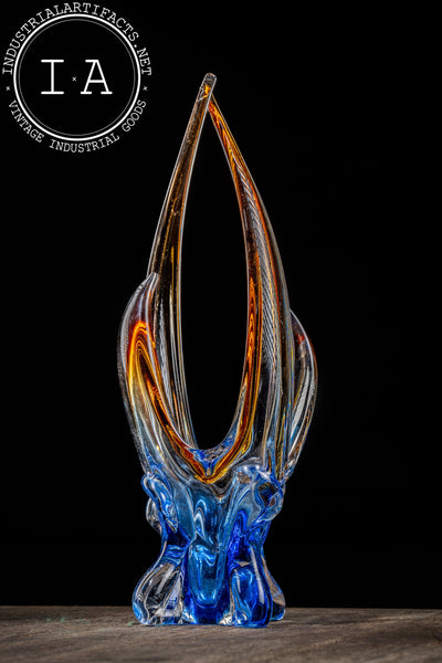 MCM Chalet-Inspired Art Glass Dish in Sapphire