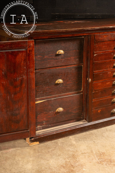 Vintage Mahogany Flat File Cabinet