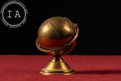Vintage Space Age Brass Globe Ashtray