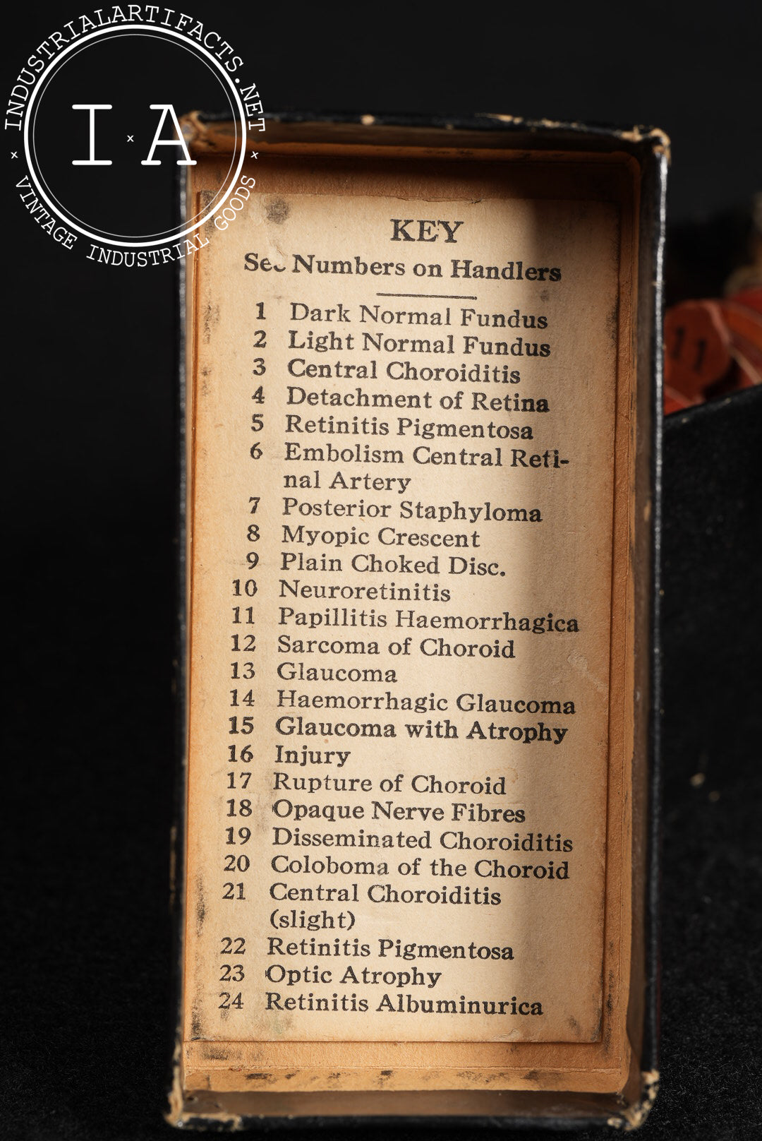 Early Fischer Schematic Eye Apparatus in Box by Riggs Optical