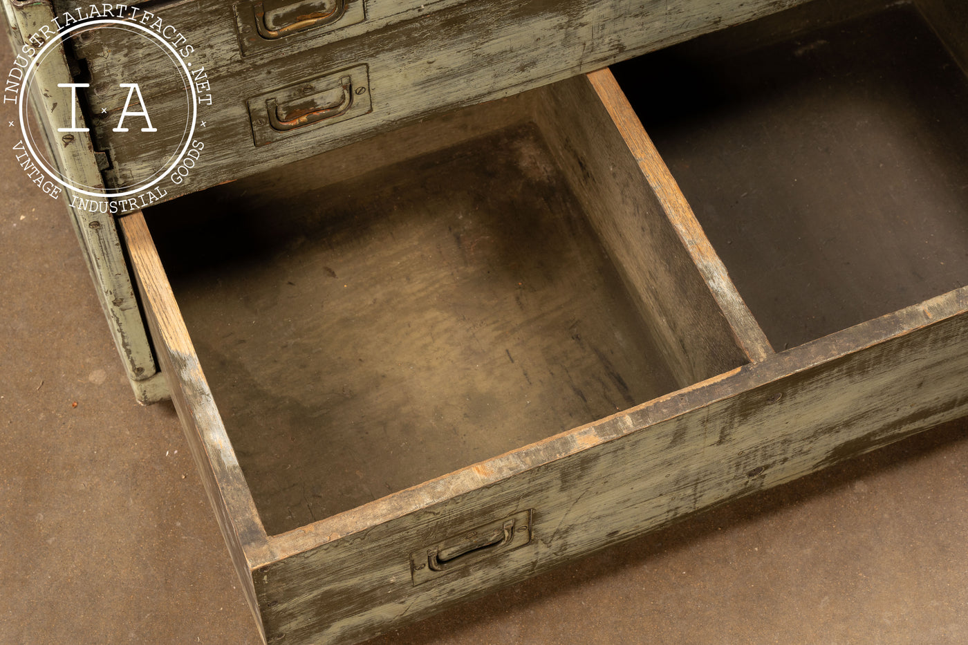 Antique Wooden Industrial Tool Chest