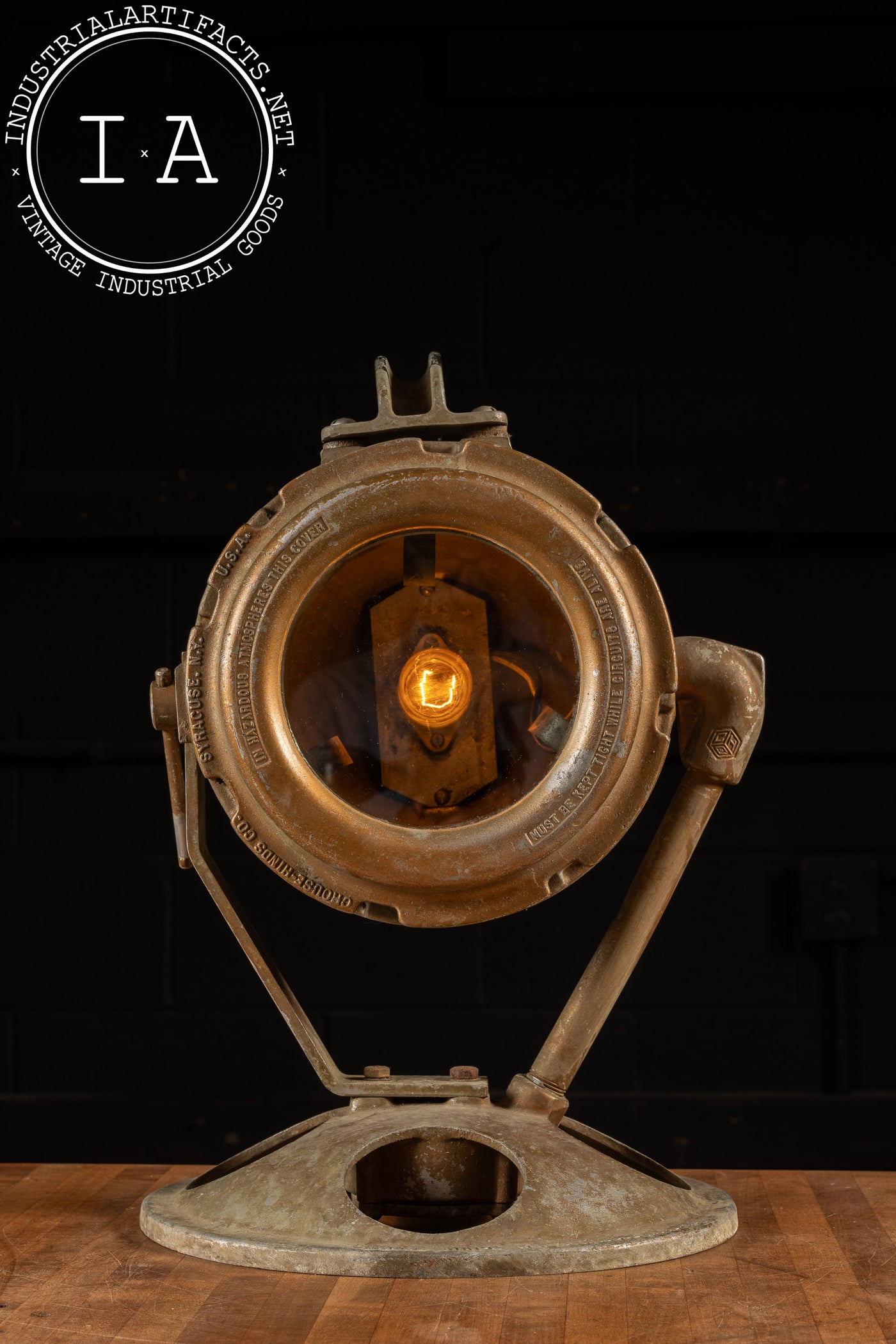 c. 1940s Crouse-Hinds Explosion Proof Spotlight