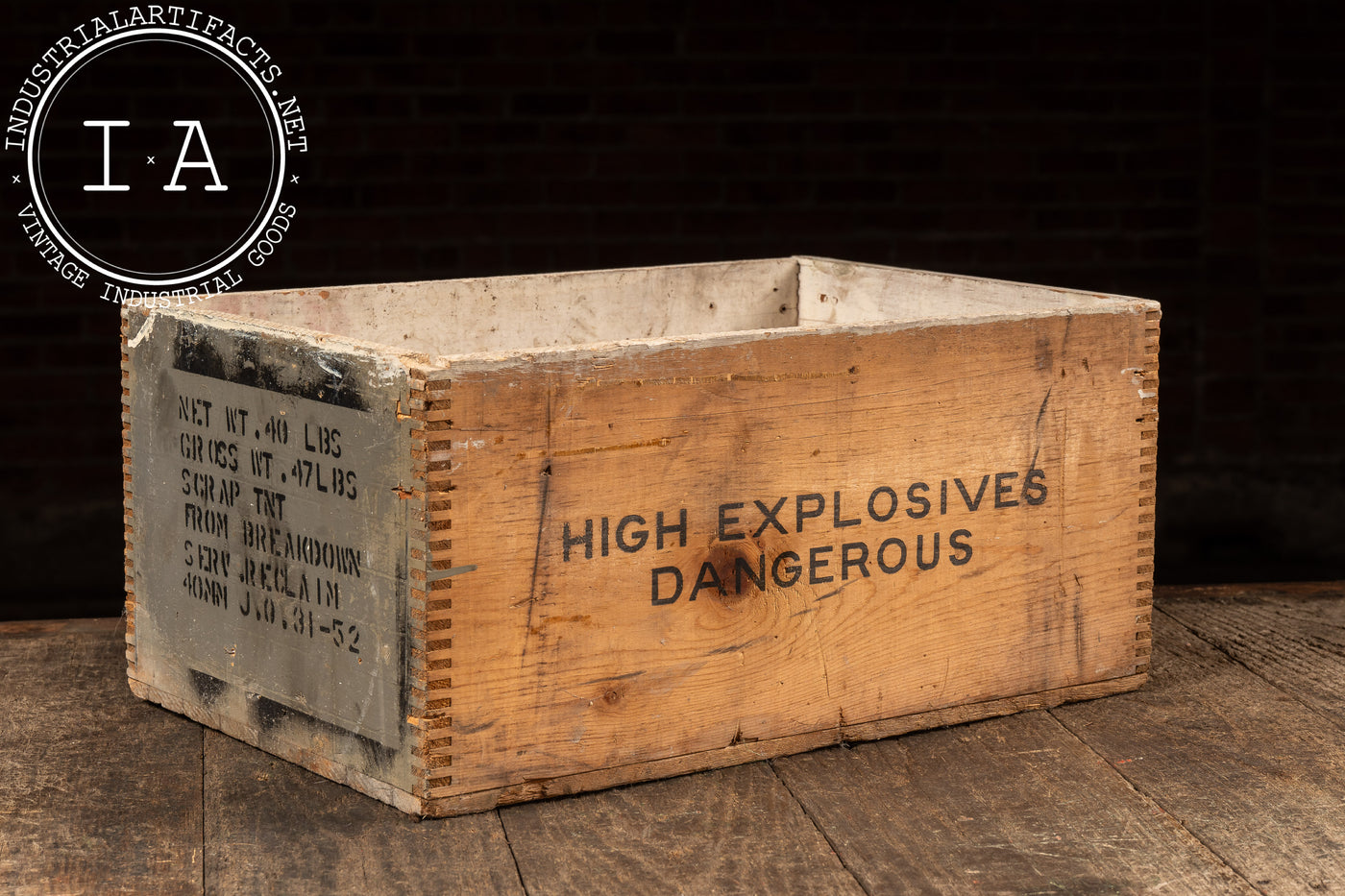 Vintage U.S. Military “High Explosives” TNT Crate
