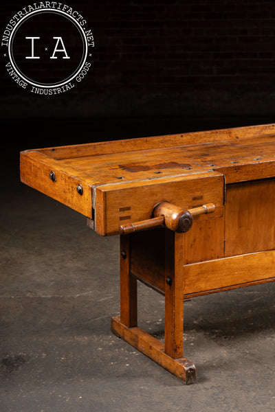 Antique French Carpenter's Workbench
