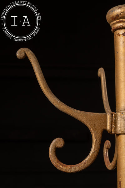 Early 20th Century Cast Iron Barber Shop Coat Rack