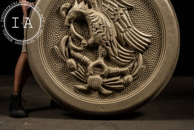 Massive Mid-Century Mexican National Emblem Architectural Medallion
