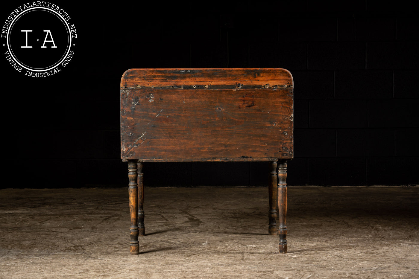 Early 20th Century Pine School Desk