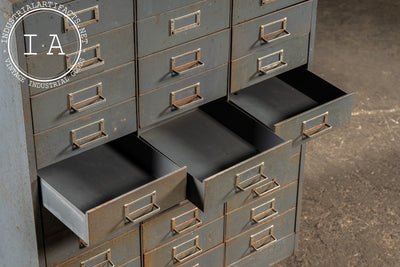 Vintage Industrial 30-Drawer Cabinet in Grey by Steelmaster
