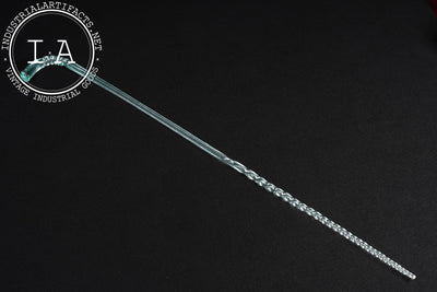 Late 19th Century Victorian Whimsy Art Glass Twisted Shepherd's Crook Cane