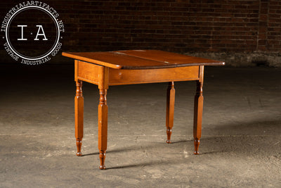 Early 20th Century Hardwood Table with Expanding Top