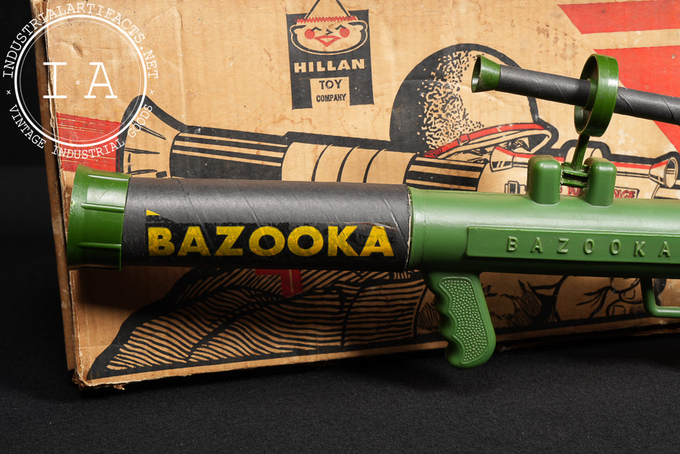 Vintage Cardstock and Plastic Toy Bazooka by Hillan – Industrial