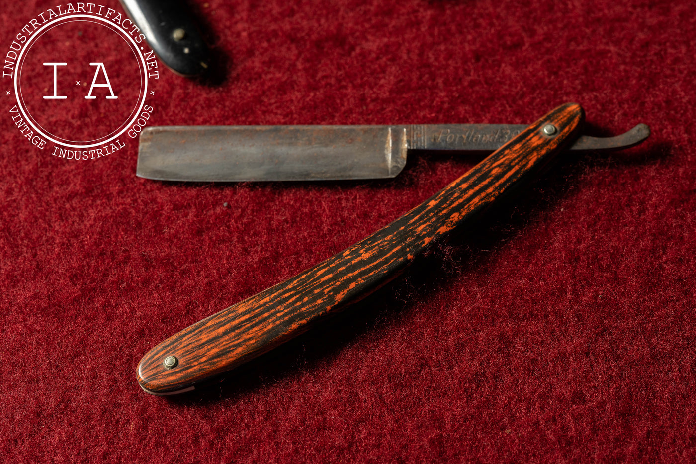 Antique Salesman Sample Straight Razor Case