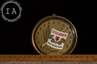 Vintage Stegmaier Beer Round Advertising Thermometer