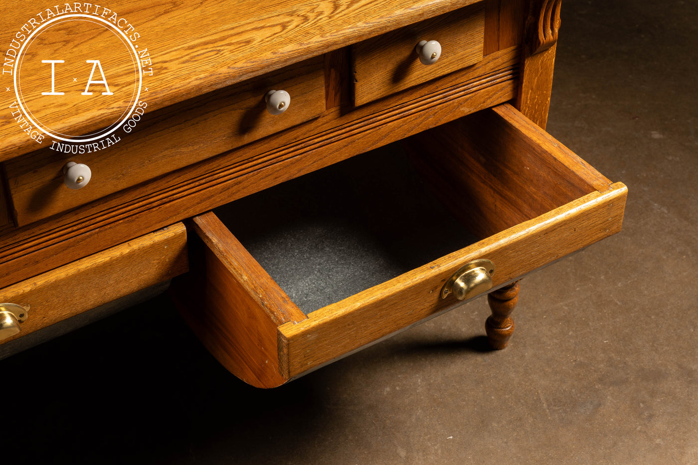 Early 20th Century Oak Baker's Table