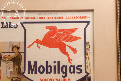 1948 Socony Vacuum Mobilgas Framed Ad