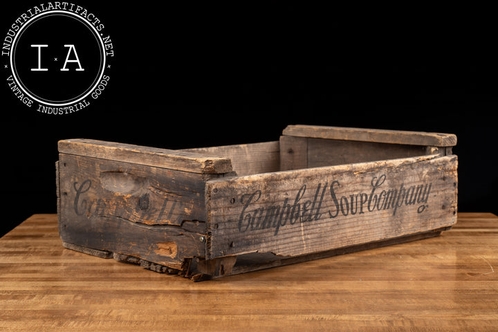 Antique Wooden Campbell's Soup Crate – Industrial Artifacts