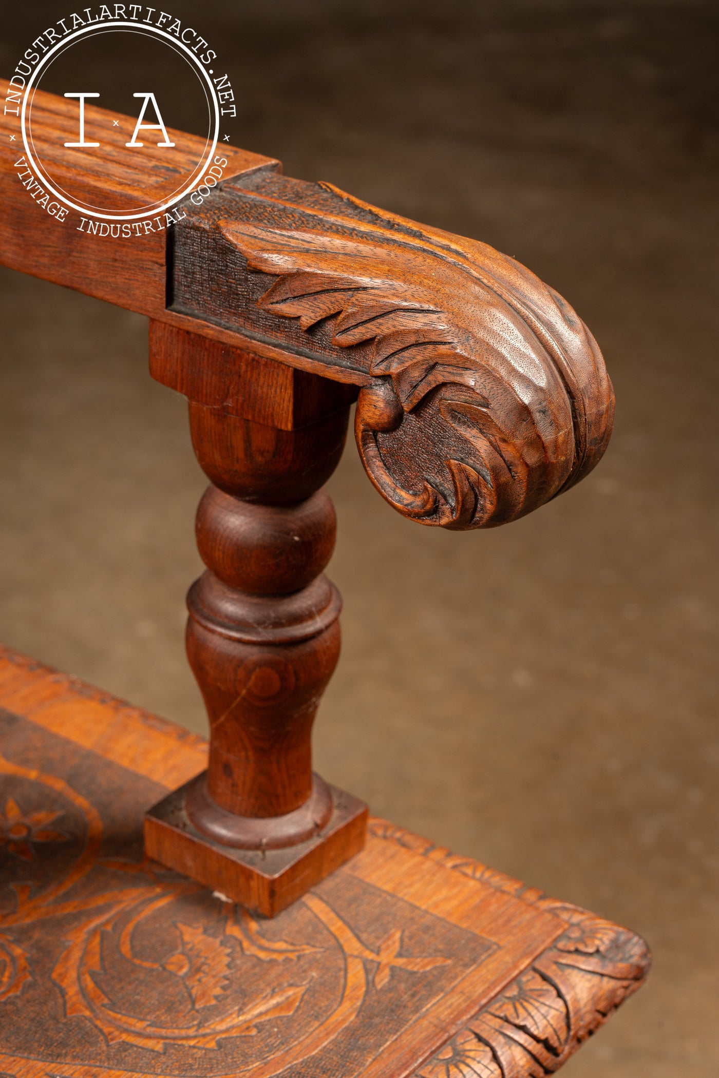 19th Century Carved Oak Fauteuil Wainscot Chair