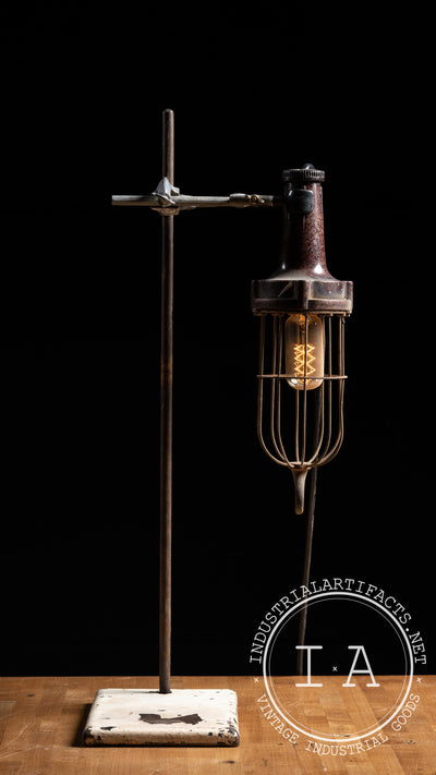 Antique Lab Stand Industrial Task Lamp