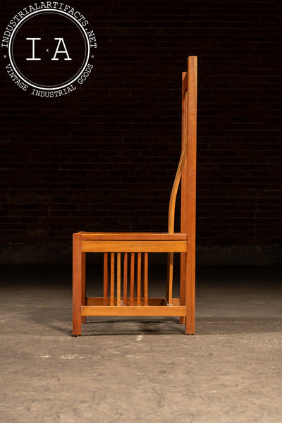 Vintage Frank Lloyd Wright-Inspired High-Back Arts & Crafts Chair