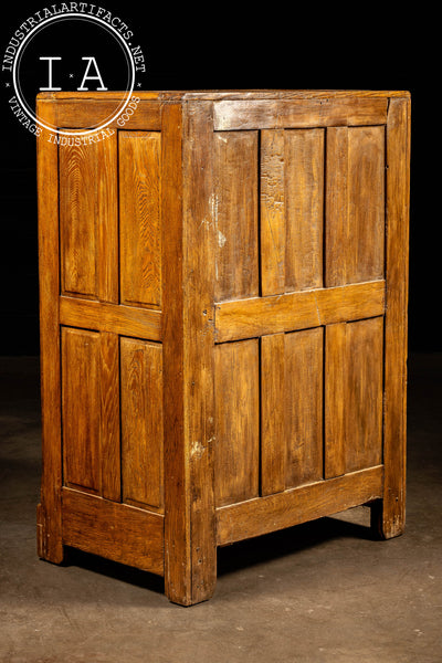 Early 20th Century 4-Door Oak Ice Box