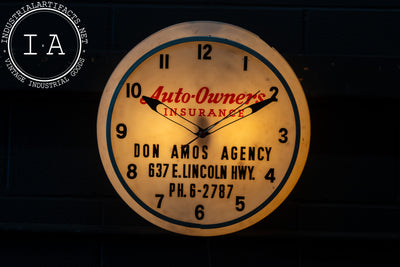 Auto Owners Insurance Personalized Clock