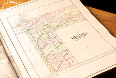 Early 20th Century Leather-Bound Standard Atlas of McHenry County, Illinois