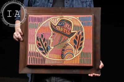 Framed Kuna Mola Mesoamerican Textile Art