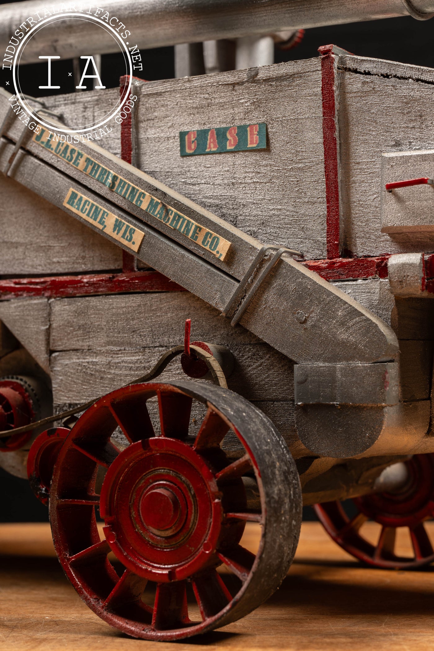 Antique Wood and Cast Iron Model Thresher