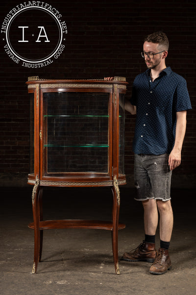 Louis XVI Style Mahogany Curio Cabinet