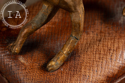Early 20th Century Leather Wrapped Italian Greyhound Vessel