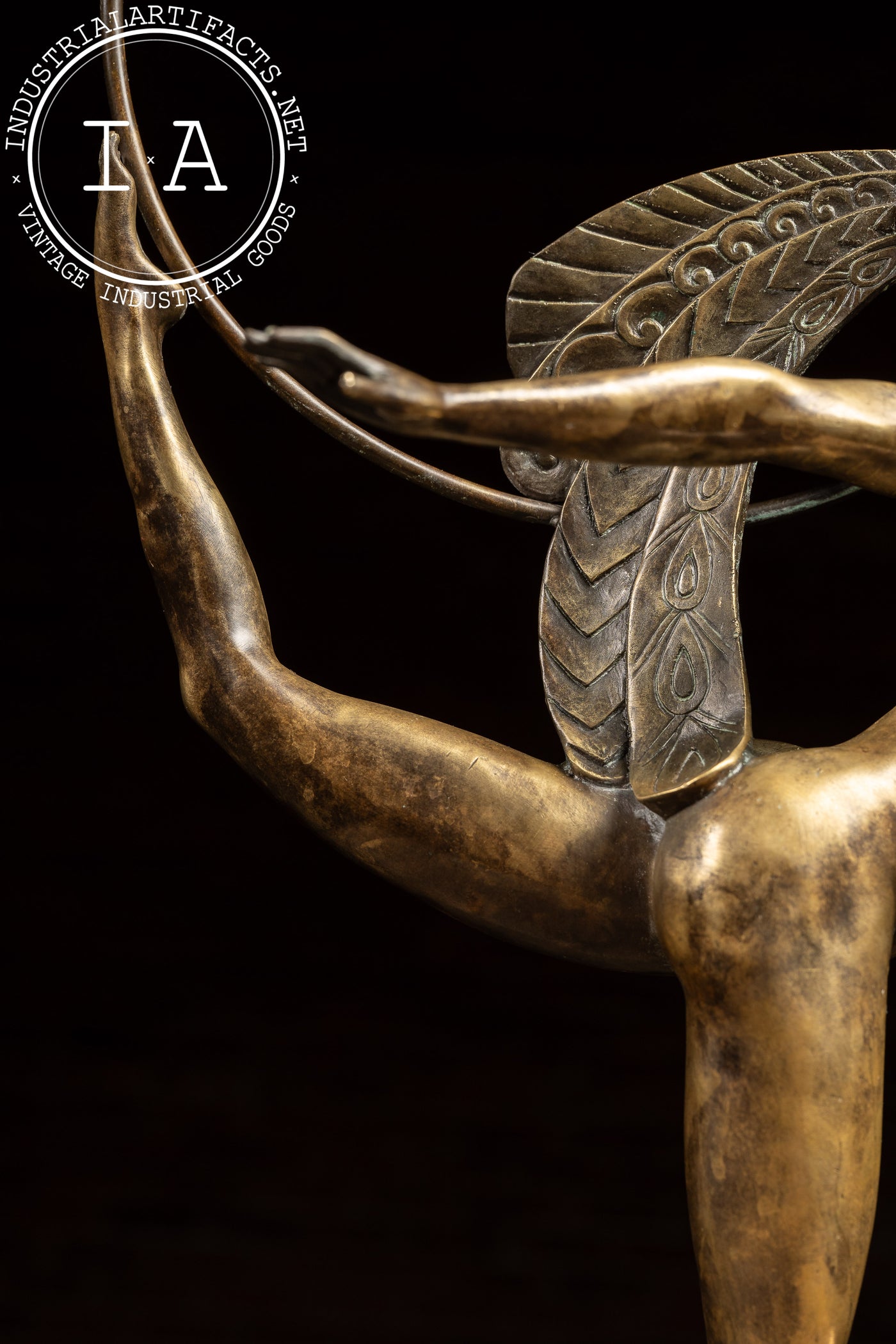 Hoop Dancer With Headress | J. P. Morante Bronze Sculpture, Signed