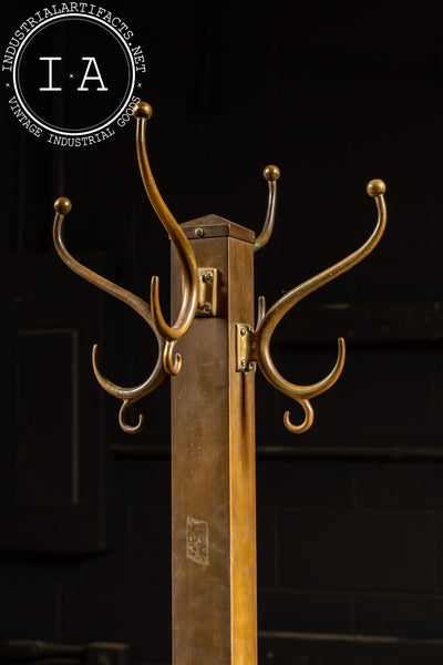 Art Deco Brass Coat Rack