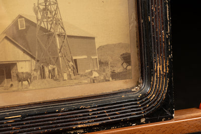 Antique Photograph of Farm in Frame