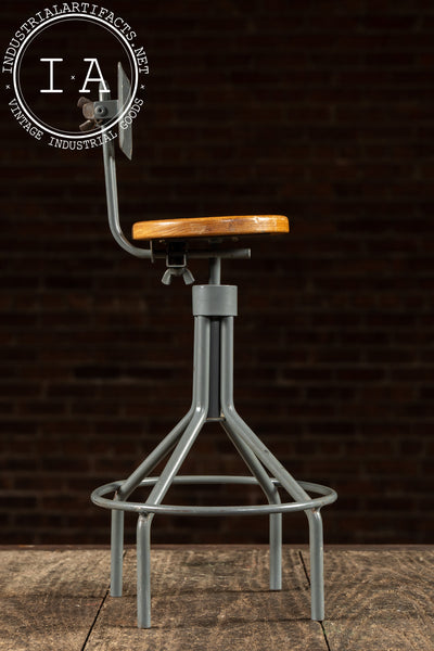 Mid-Century Industrial Salesman’s Sample Drafting Stool