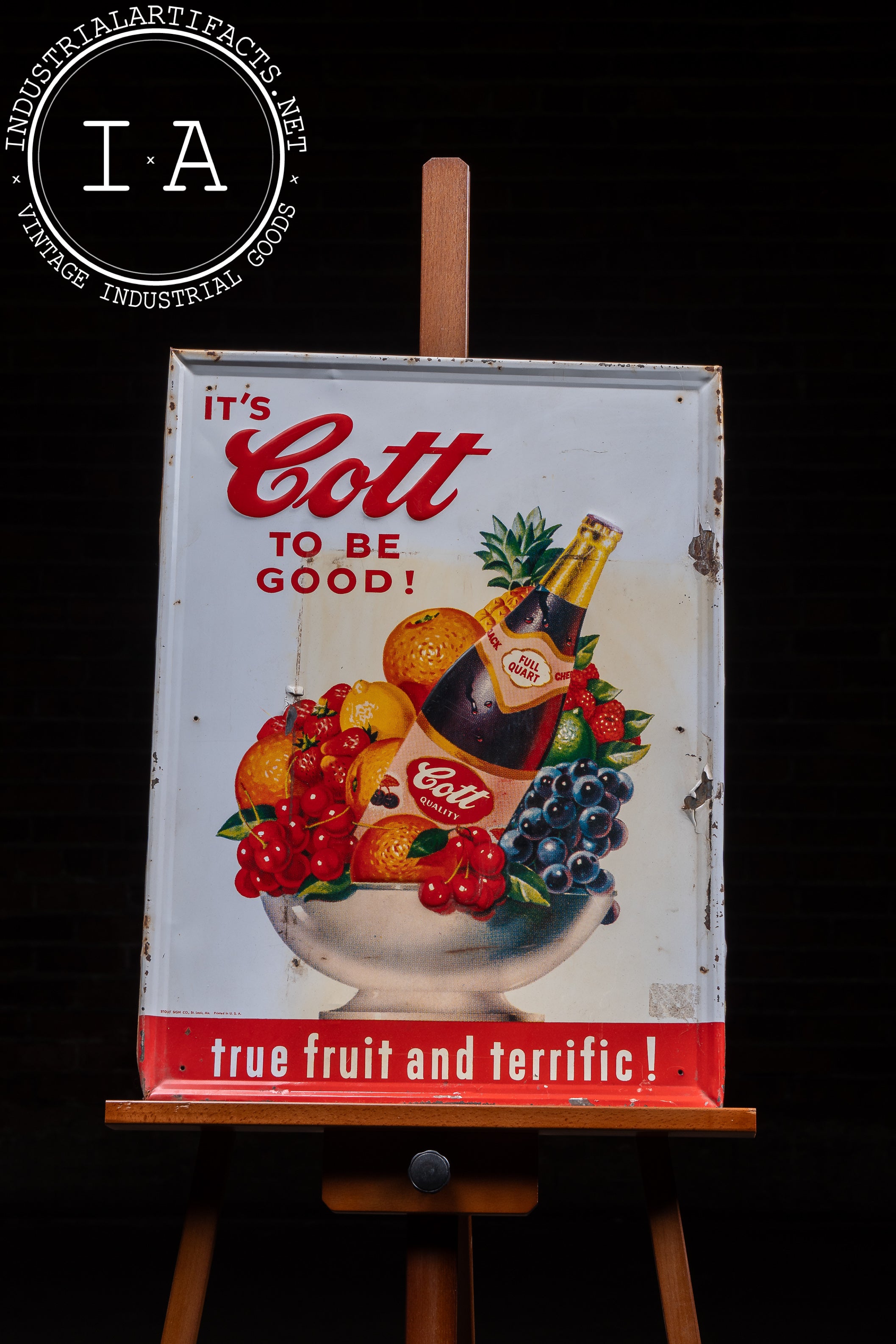 Vintage Cott Soda Advertising Tin Sign – “It’s Cott to Be Good ...