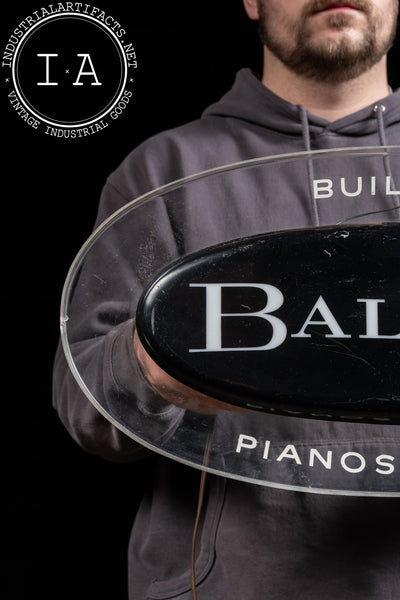 Vintage Baldwin Pianos Lighted Plastic Sign