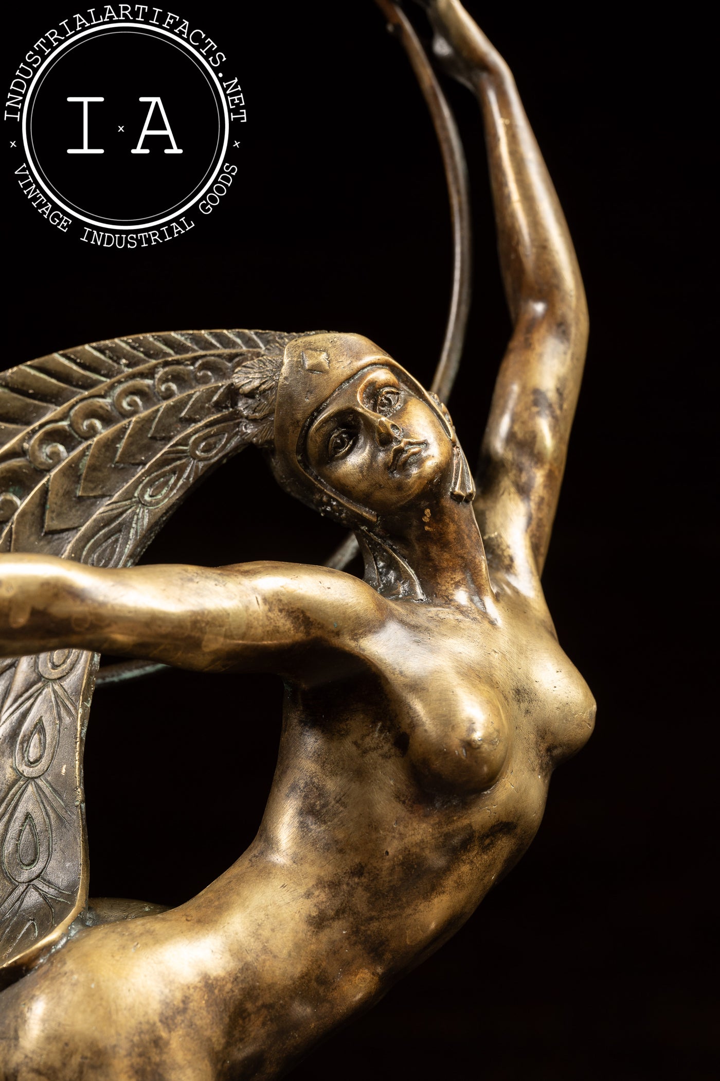 Hoop Dancer With Headress | J. P. Morante Bronze Sculpture, Signed