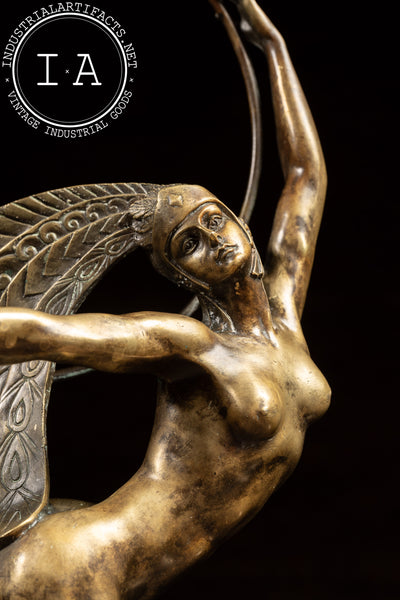 Hoop Dancer With Headress | J. P. Morante Bronze Sculpture, Signed