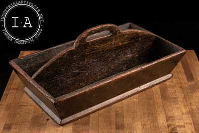 Primitive Wooden Carrier with Divided Interior