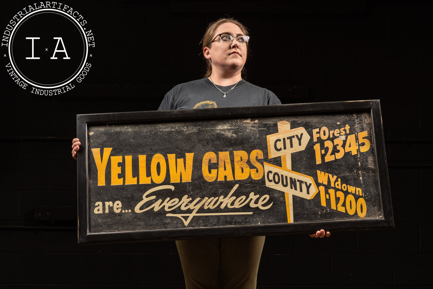 c. 1950 Yellow Cab Company Sign