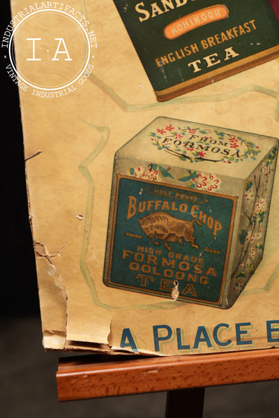 Antique Chase & Sanborn’s Package Teas Advertising Poster