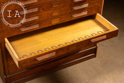 Large Antique Tiger Oak Flat File